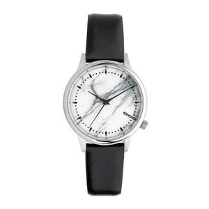 Komono Black Leather Dress Women's Watch